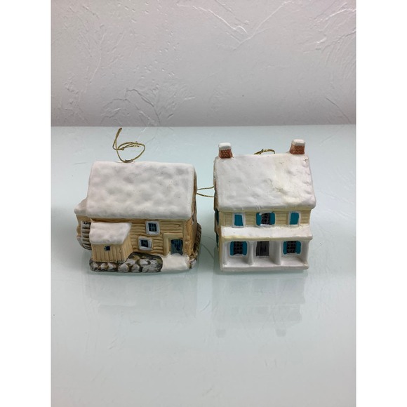 Vintage Reed & Barton Yarmouth Maine ornaments Houses lot of 4 * - Picture 9 of 12